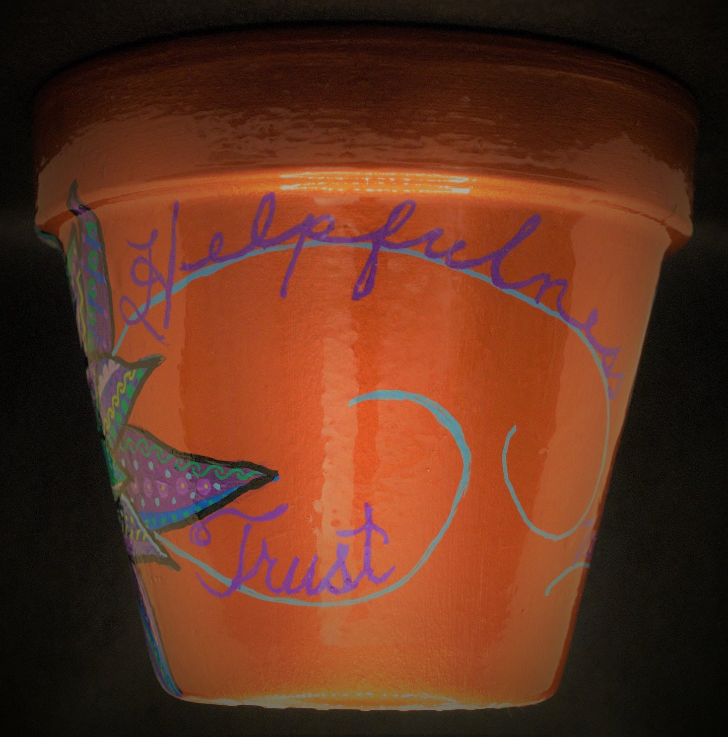 Terra Cotta Planter Pot Number 1 - Sow the Seeds of Virtue