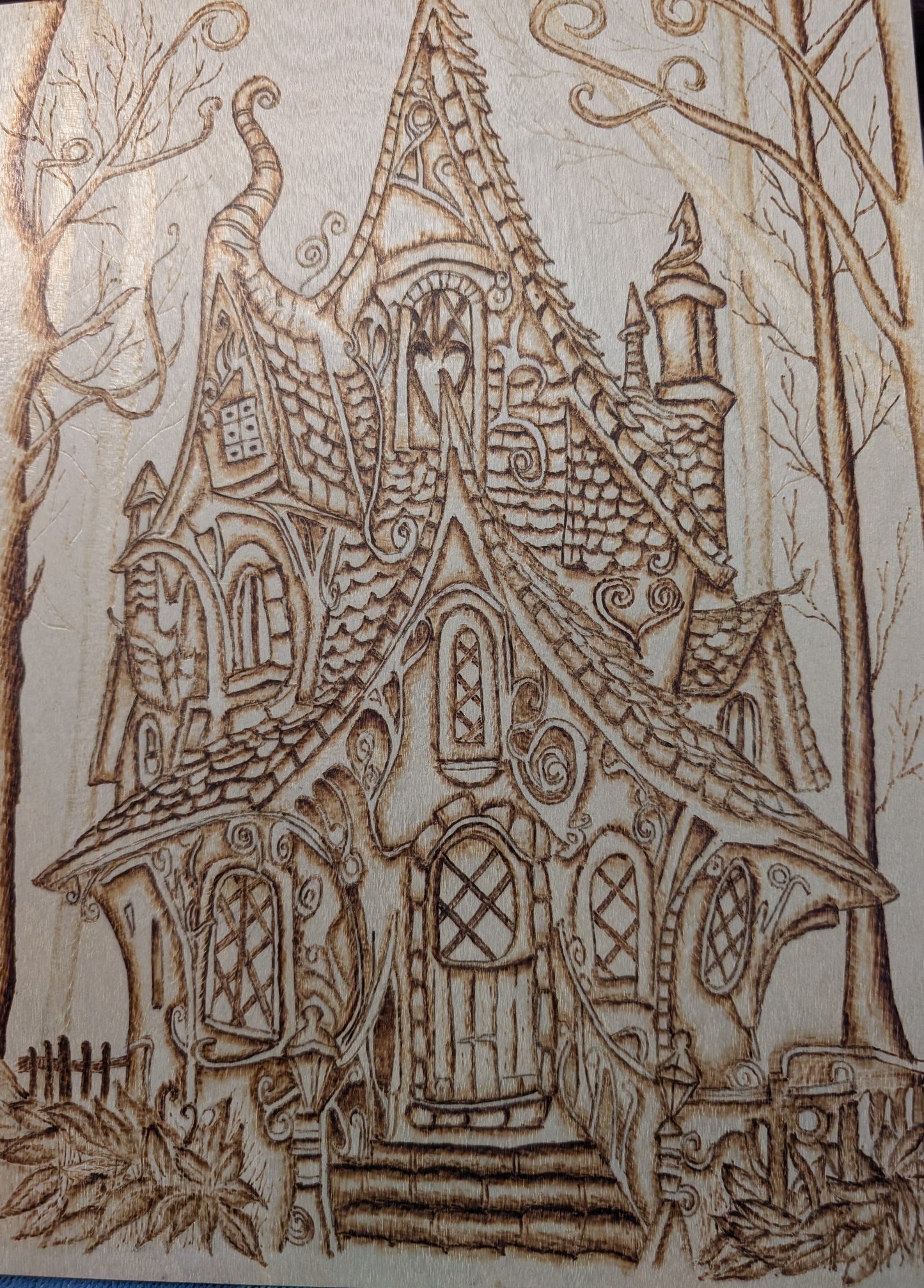 Fantasy cottage wood burnnig