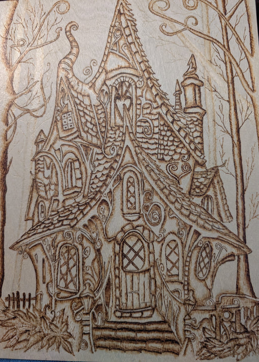 Fantasy cottage wood burnnig