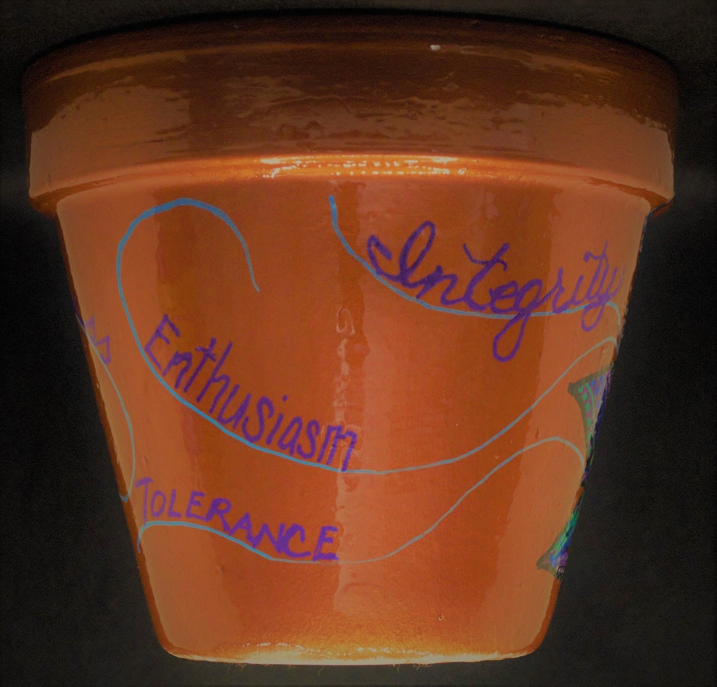 Terra Cotta Planter Pot Number 1 - Sow the Seeds of Virtue